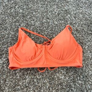 Time and Tru Bright Orange Bikini Top